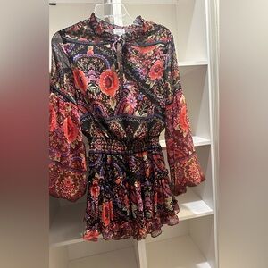 Misa Los Angeles print mini dress size xs